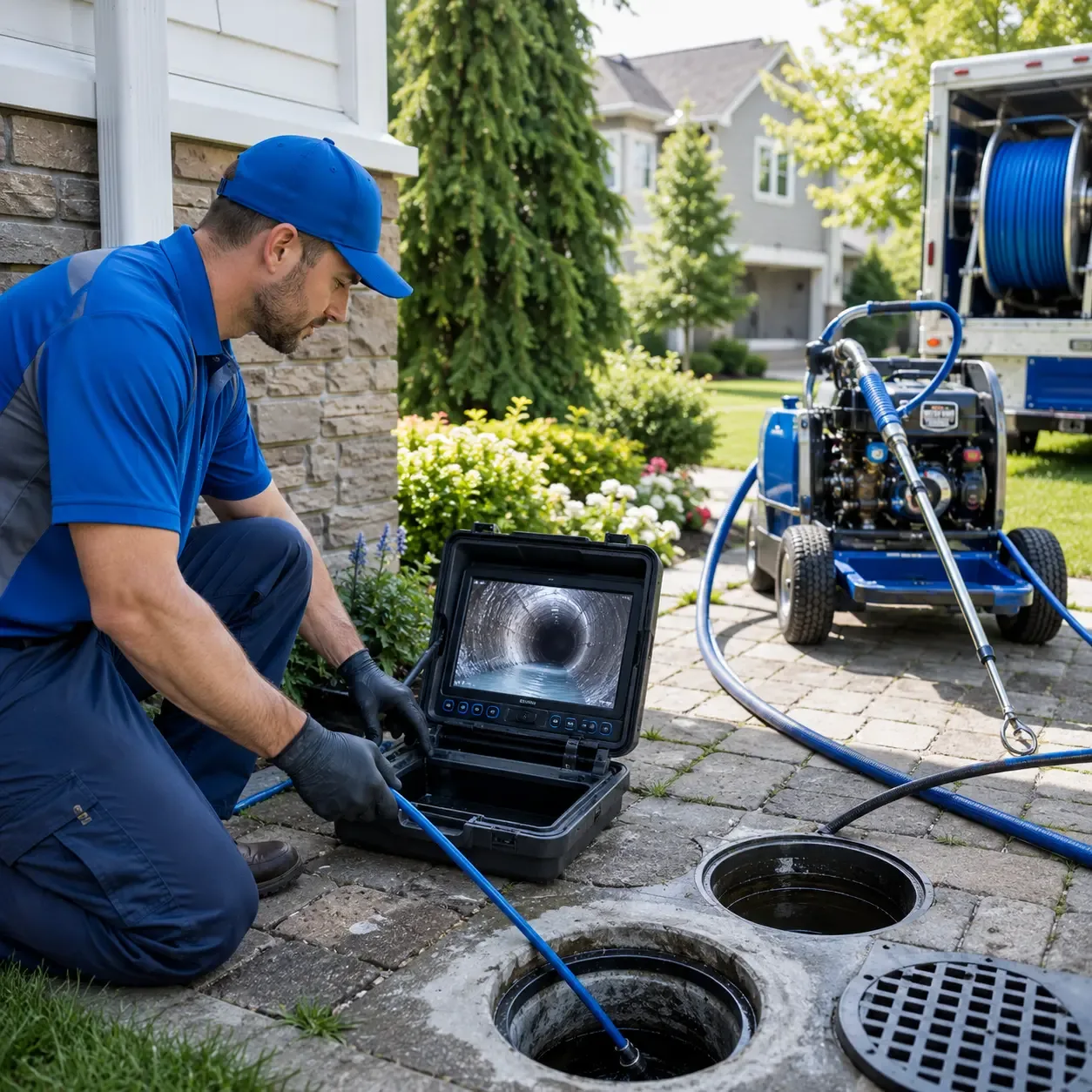 Outdoor drain cleaning professionals serving Lennon, MI